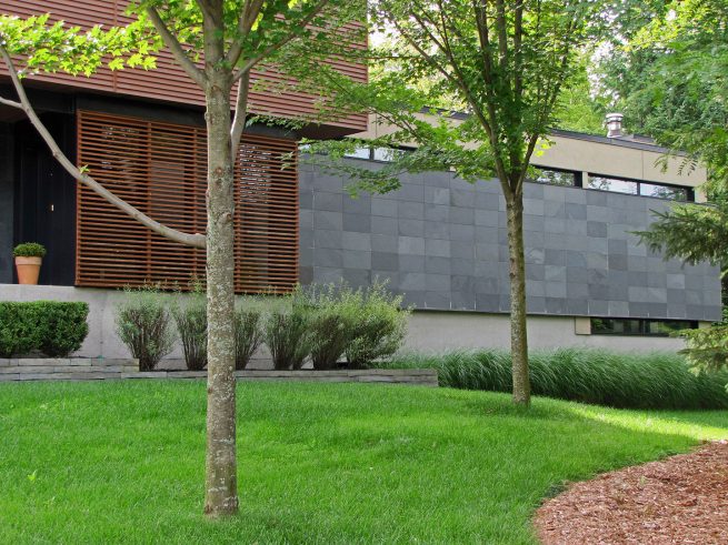 Paysagiste aménagement entrées invitantes maison architecte arbre nature chic