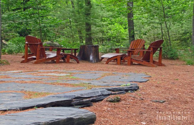 Coin détente naturel chaises adirondack