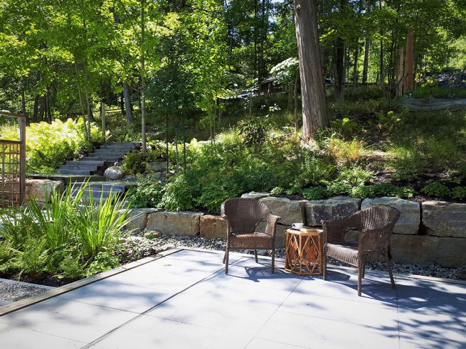 aire de détente façade de maison